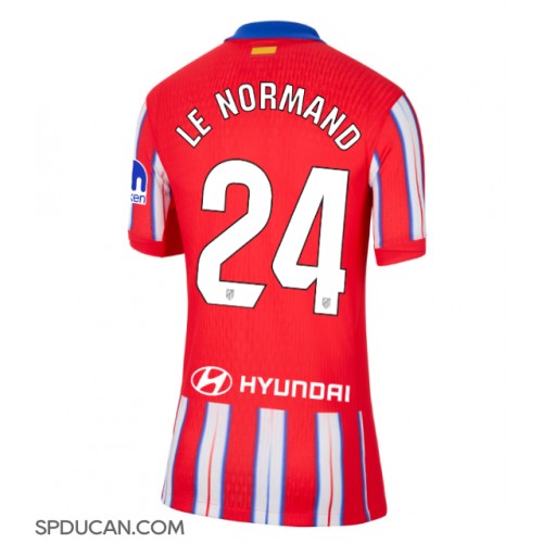 Zenski Nogometni Dres Atletico Madrid Robin Le Normand #24 Domaci 2024-25 Kratak Rukav